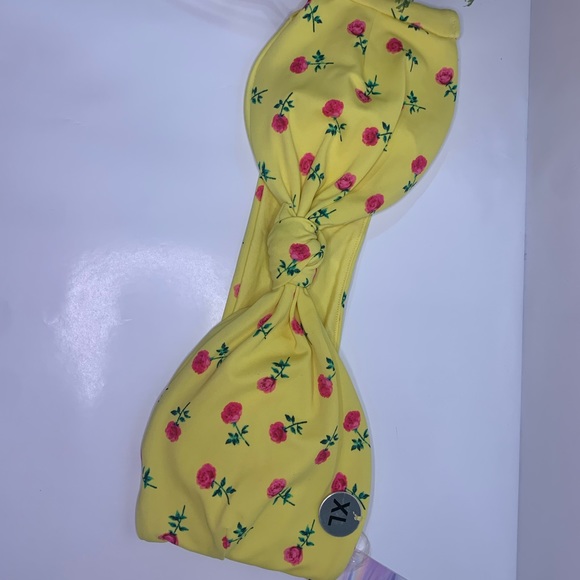 NWT FOREVER 21 XL Strapless Rose Print Bikini Top - Picture 4 of 9